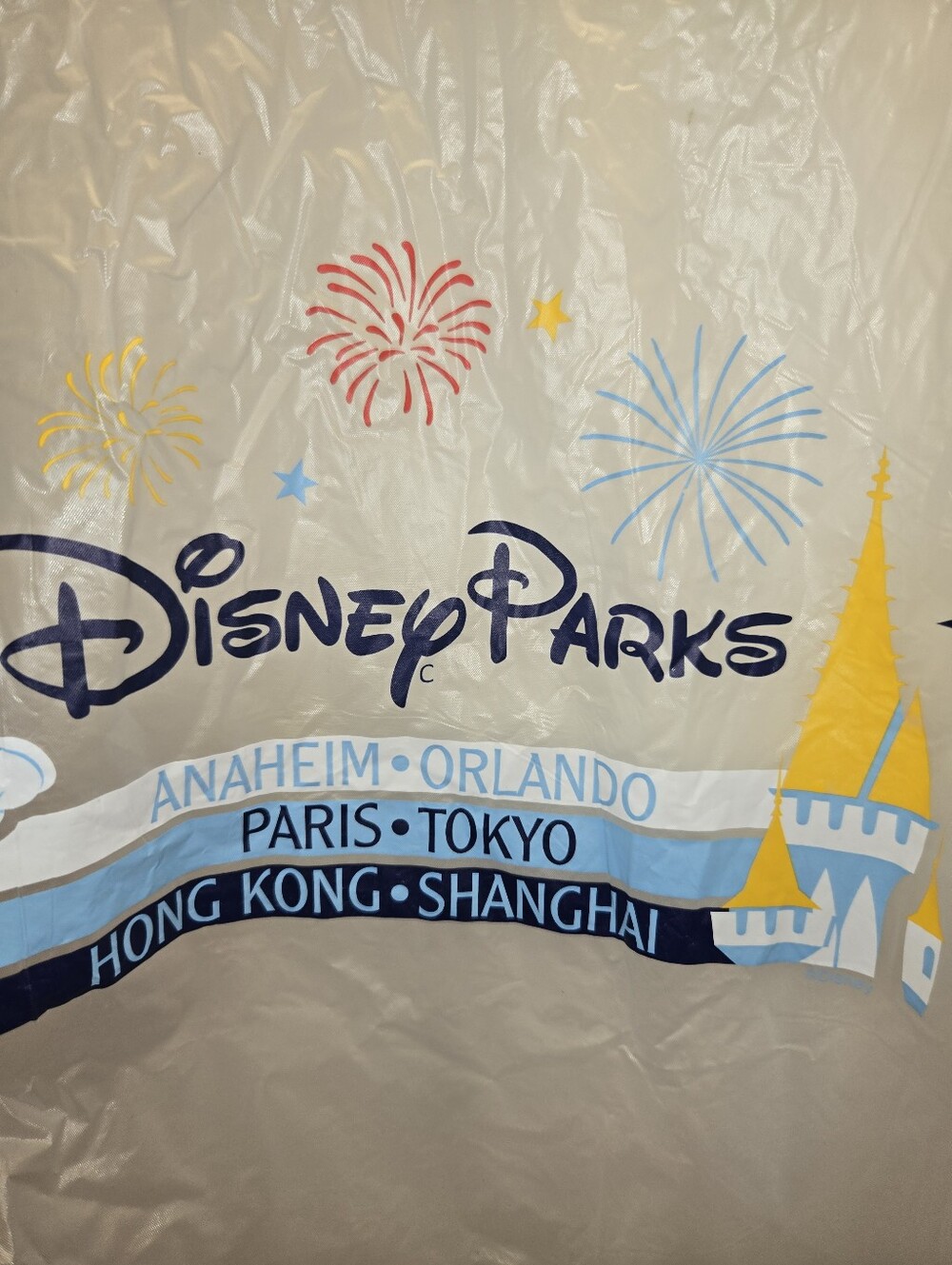 Official Disney Parks Child Size Clear Rain Poncho Hood Mickey Fireworks